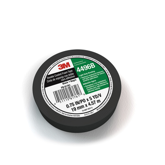 3M Doppelseitiges PE-Schaumstoff-Klebeband 4496, Schwarz, 1219 mm x 33 m, 1.6 mm