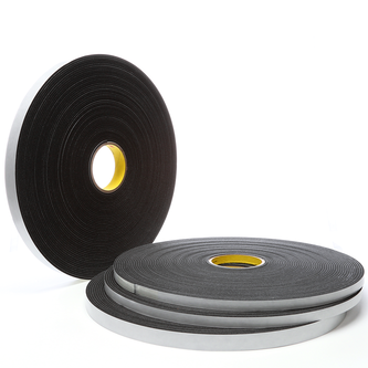 3M Einseitiges Vinyl-Schaumstoff-Klebeband 4508, Schwarz, 610 mm x 33 m, 3.2 mm